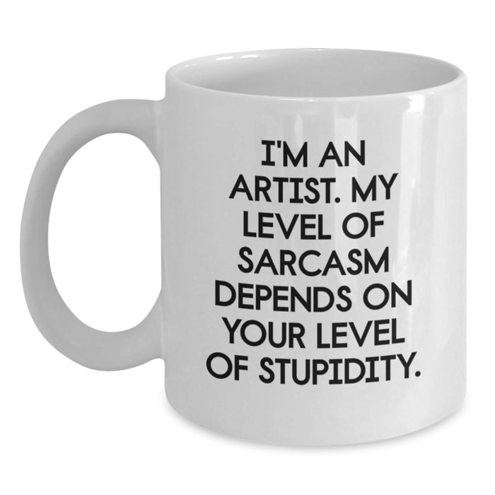 Funny Artist White Coffee Mug Gifts from Men to Women Friends Valentine's Unique - Main