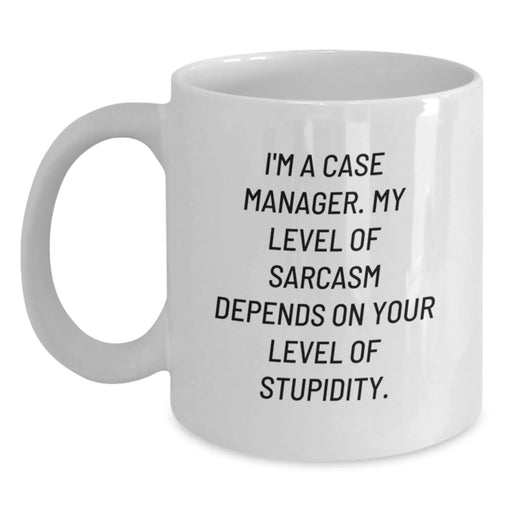 Funny Case Manager Gifts for Valentine's, White Coffee Mugs for Case Manager, I'm A Case Manager Gifts from Friends and Family - Main