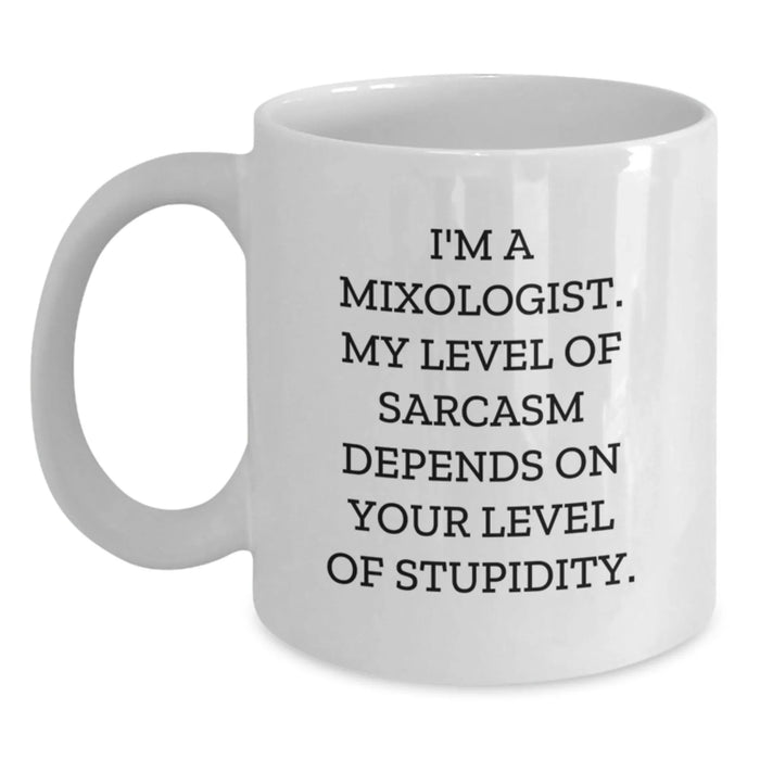 Funny Mixologist Gifts, White Coffee Mug for Him or Her, Valentine's Unique Gifts from Friends to Mixologist - Main