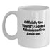 Funny Quotes for Administrative Assistants, World's Coolest Dad Gifts from Family, White Coffee Mug for Office - Main
