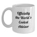 Funny Advisor Gifts from Men, Officially The World's Coolest Advisor White Coffee Mug, Gifts for Advisor - Main
