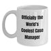 Gifts for Mom, Officially The World's Coolest Case Manager, Funny White Coffee Mug for Mother's Day - Main