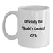 Funny CPA Gifts from Men, World's Coolest CPA White Coffee Mug for Dad on Father's Day, CPA Inspirational Quote - Main