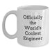 Unique Gifts for Engineers, Funny White Coffee Mug, Officially The World's Coolest Engineer, Graduation Unique Gifts from Friends and Family - Main