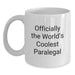 Funny Paralegal Gifts from Men, Officially The World's Coolest Paralegal White Coffee Mug, Perfect for Paralegal Dad on Father's Day - Main