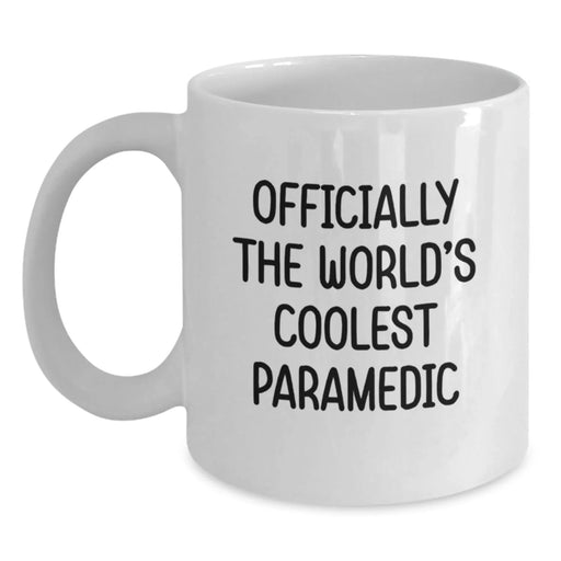 Funny Rescue Worker Gifts for Men, White Coffee Mug, Officially The World's Coolest Rescue Worker - Birthday Unique Gift Ideas from Friends, Family, Coworkers - Main