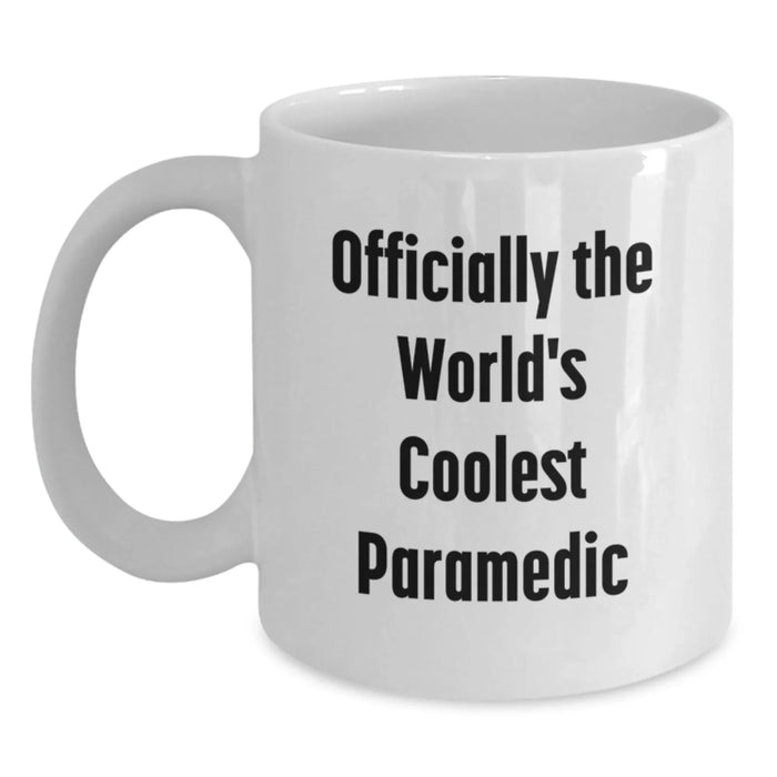 Funny Rescue Worker Gifts for Men - Officially The World's Coolest Rescue Worker White Coffee Mug, Perfect Birthday Present from Friends to Family - Main
