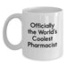 Funny 'Officially The World's Coolest Pharmacist' White Coffee Mug Gifts for Birthday, Best Pharmacist Gifts from Friends - Main