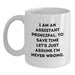 Funny Assistant Principal Mug Gifts from Friends for Birthday Celebrations with White Coffee Mug Humor Quote - I Am An Assistant Principal To Save Time Lets Just Assume Im Never Wrong - Main