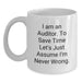 Auditor Gifts, Funny White Coffee Mug, Gifts from Family to Auditor on Father's Day Unique - Main