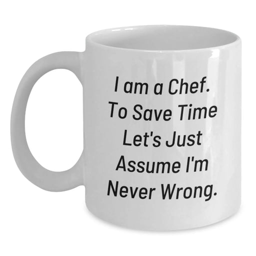 Funny Chef Quotes, Gifts for the Chef, White Coffee Mug, Birthday Unique Gifts from Family - Main