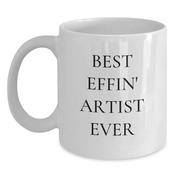 Funny Artist White Coffee Mug Gifts from Friends to Artist on Birthday - Main