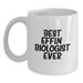 Funny Biologist Gifts for Mom, White Coffee Mug, Best Effin' Biologist Ever Quote, Unique Mother's Day Presents from Family - Main