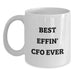 Funny CFO Gifts for Him, 'Best Effin' CFO Ever' White Coffee Mug, Valentine's Unique Gifts from Men to Men - Main