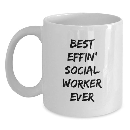 Funny Social Worker Gifts from Family Members for the Best Effin' Social Worker Ever, Unique Father's Day Unique Gifts for Men - Main
