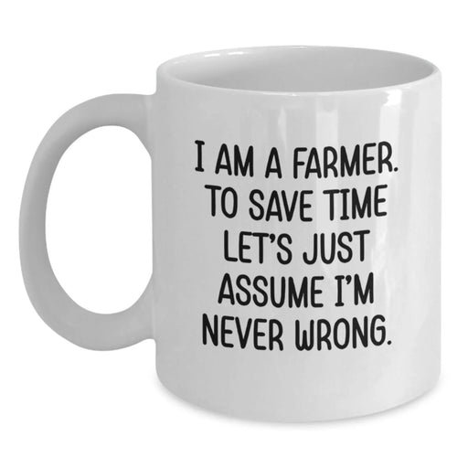 Farmer White Coffee Mug Gifts from Friends and Family for Birthday Unique - Main