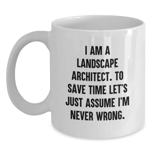 Funny Landscape Architect Gifts for Men, White Coffee Mug, Perfect Birthday Unique Gifts from Friends to Landscape Architect Colleagues - Main
