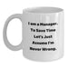 Funny Manager White Coffee Mugs, Gifts from Mom for Dad, Unique Father's Day Unique Gifts for Men - Main