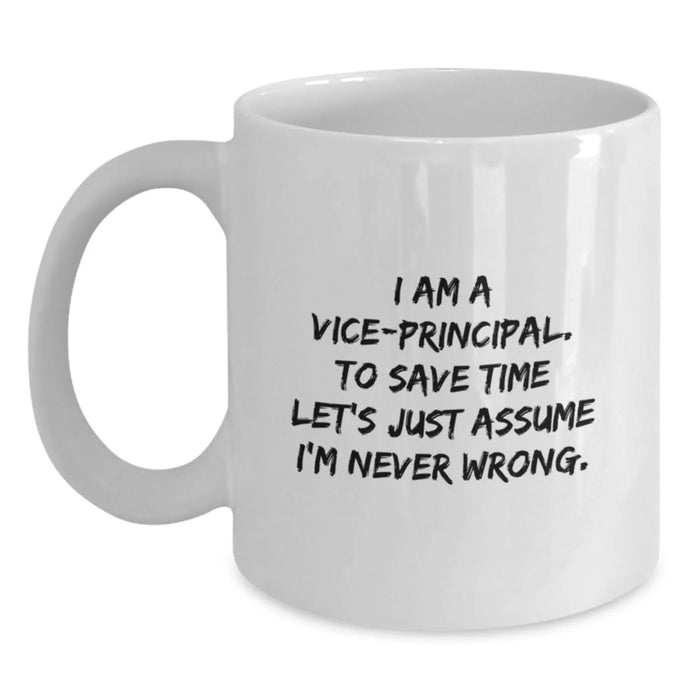 Funny Vice-principal Gifts from Friends, White Coffee Mug, Perfect for Christmas Unique Gifts for Vice-principal Men - Main