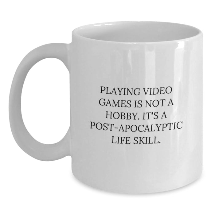 Funny Playing Video Games White Coffee Mugs Gifts from Friends for New Graduates - Main