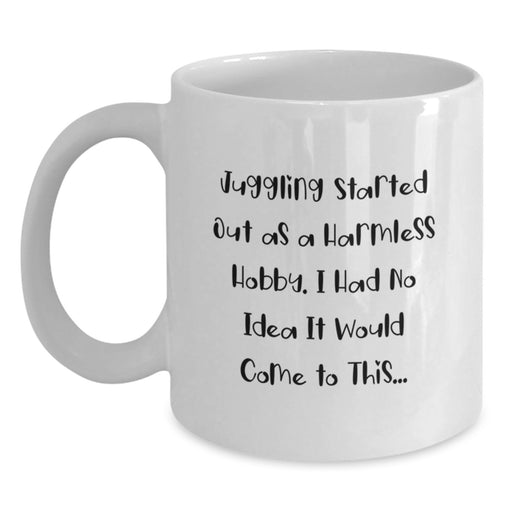 Funny Juggling Gifts for Juggling Friends from Family, Unique White Coffee Mug for Juggling Enthusiasts Graduation - Main