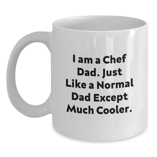 Funny Chef Dad White Coffee Mug Gifts for Men Friends Family Birthday Unique Presents from Dad - Main