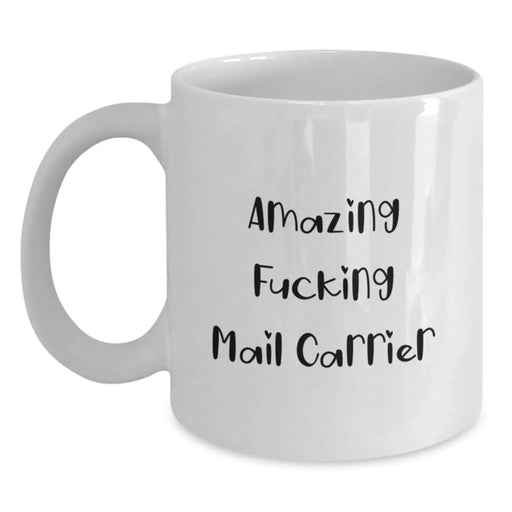 Funny Mail Carrier Gifts from Men to Mail Carrier White Coffee Mug Christmas Unique Presents - Main