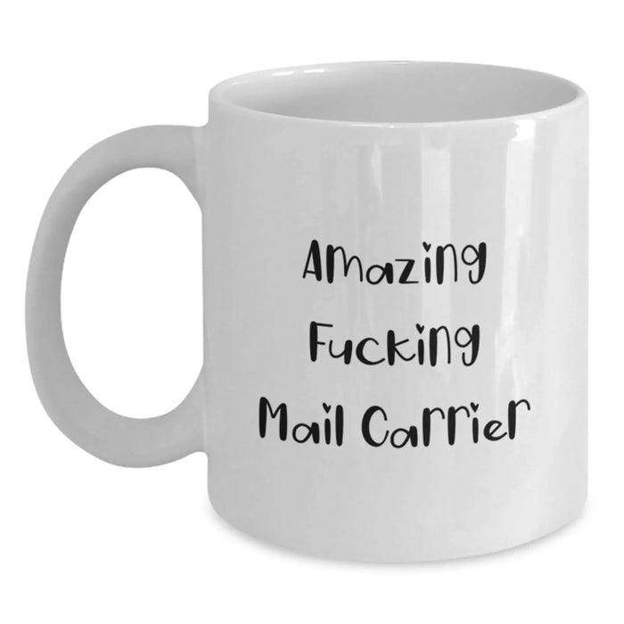 Funny Mail Carrier Gifts from Men to Mail Carrier White Coffee Mug Christmas Unique Presents - Main