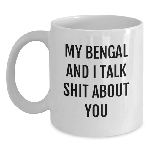 Funny Bengal Cat White Coffee Mugs Gifts for Cat Lovers from Friends and Family, Bengal Cat Enthusiasts Unique Christmas Unique Gifts - Main