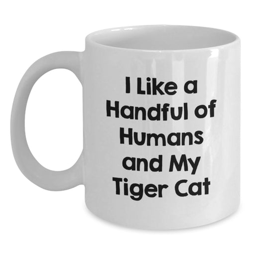 Funny Tiger Cat White Coffee Mugs Gifts from Friends for Tiger Cat Lovers Graduation Unique Mug - Main