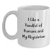 Abyssinian Cat Lovers Unique White Coffee Mug, Funny Gift for Family, Friends, Coworkers, I Like A Handful Of Humans And My Abyssinian - Main