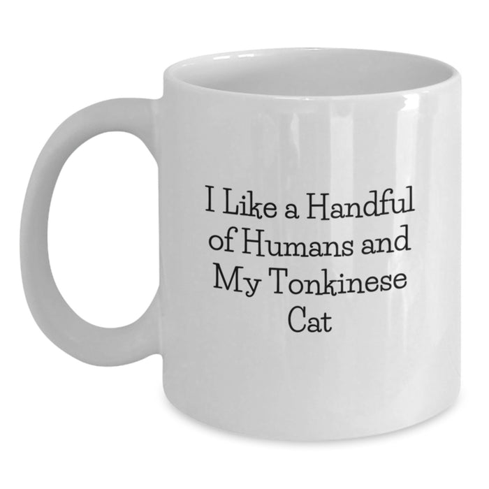 Funny Tonkinese Cat Gifts for Graduation Unique White Coffee Mugs for Humans Who Love Their Tonkinese Cat with Gifts from Friends and Family - Main
