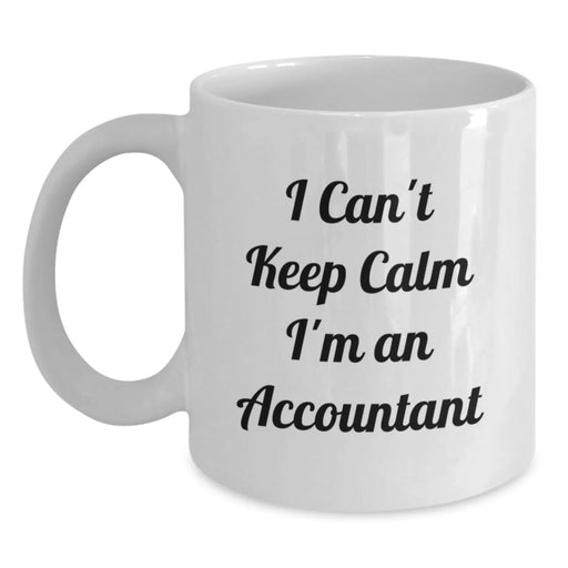 Funny Accountant Gifts from Friends - I Can't Keep Calm I'm An Accountant White Coffee Mugs for Christmas Unique Gifts - Main