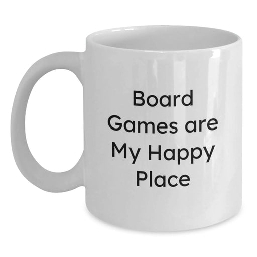 Funny Board Games Enthusiast Gifts from Friends for Birthday Morning White Coffee Mug - Main