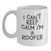 Funny Roofer White Coffee Mugs Gifts from Men to Friends for Graduation Unique Present Ideas - 'I Cant Keep Calm I'm A Roofer' Ceramic White Mug - Main