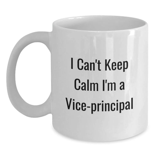 Funny Vice-Principal Gifts, Birthday Unique Gifts for Vice-Principal Men, White Coffee Mug, I Can't Keep Calm I'm A Vice-Principal Tees and Mugs - Main