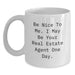 Funny Real Estate Agent Gifts from Friends, White Coffee Mug for Real Estate Agent Graduation Unique Gifts - Main