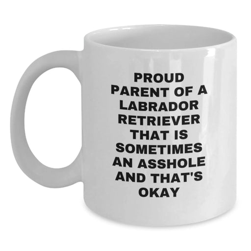 Funny Labrador Retriever Dog Mom Graduation Gifts from Friends for Proud Labrador Retriever Dog Owners, White Coffee Mug - Main