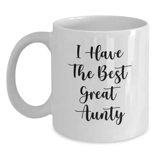 Funny Aunty Gifts from Men, Women, Friends, and Family - 'I Have The Best Great Aunty' White Coffee Mug for Christmas - Main