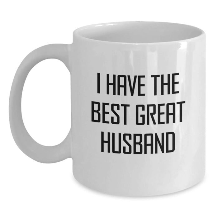 Funny Husband Gifts from Friends for Him White Coffee Mug Christmas Unique Presents - Main