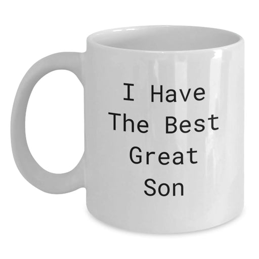 Funny Son Quote Gifts from Mom - I Have The Best Great Son White Coffee Mug, Perfect Christmas Unique Gifts for Son, Son Love Mug, Funny Son Coffee Mugs - Main