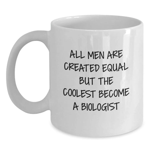 Funny Biologist Gifts from Friends for Birthday Unique White Coffee Mug - Main