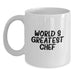 World's Greatest Chef Funny Quote White Coffee Mug Gifts for Chef Men, 11oz or 15oz, Ceramic, Microwave and Dishwasher Safe, Gifts from Family, Unique Graduation Gifts - Main