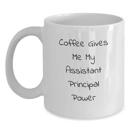 Funny Assistant Principal Humor White Coffee Mug Gifts from Friends Birthday Unique Presents for Assistant Principals - Main