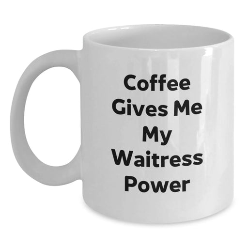 Funny Quotes for Waitresses Gifts from Friends and Family White Coffee Mugs Christmas Unique Presents for Her - Main