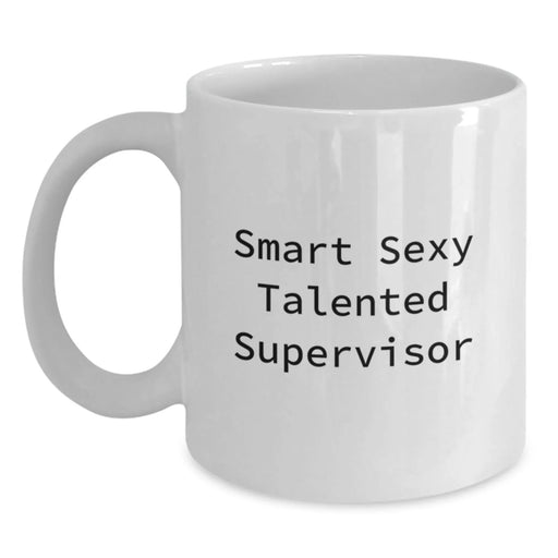 Funny Supervisor Gifts from Friends for Christmas Unique Presents for Supervisor White Coffee Mug - Main