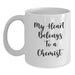 Funny Chemist Gifts from Friends for Men White Coffee Mugs My Heart Belongs To A Chemist Christmas Unique - Main