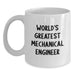 Funny Mechanical Engineer Gifts for Him from Friends, White Coffee Mug, World's Greatest Quote, Birthday Unique Gifts - Main