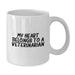 Funny Veterinarian Gifts from Men to Birthday Veterinarian My Heart Belongs To A Veterinarian White Coffee Mug, White Coffee Mug for Veterinarian, Veterinarian Lover Gifts - Additional