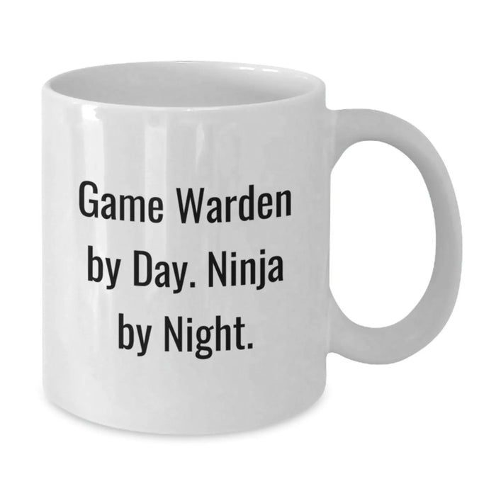 Game Warden Humor White Coffee Mugs Gifts from Friends to Game Wardens, Birthday Unique Gifts, Ninja in Disguise - Additional
